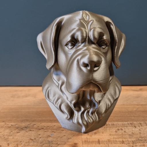 Saint Bernard Bust – Realistic Dog Sculpture