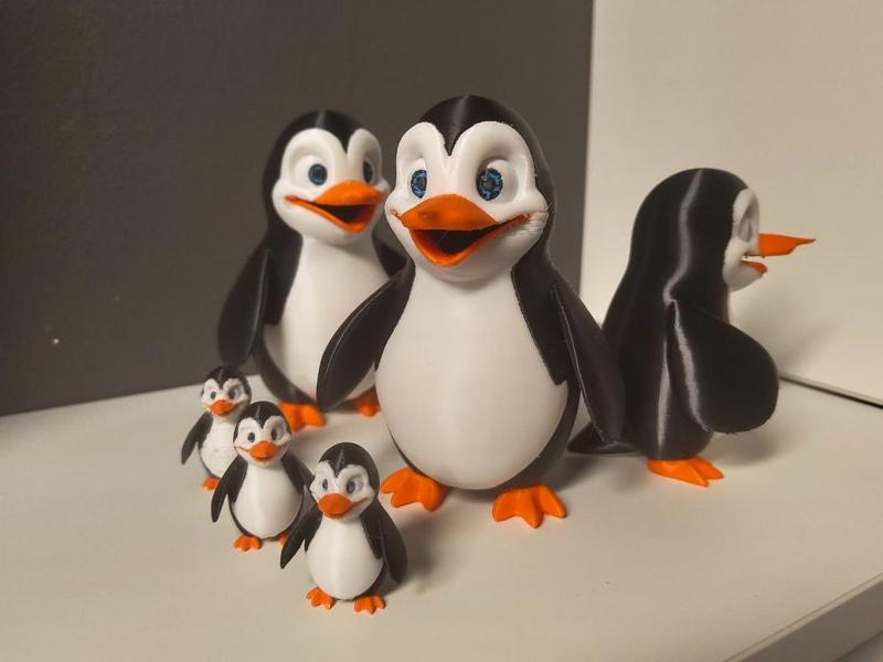 penguin family 3d