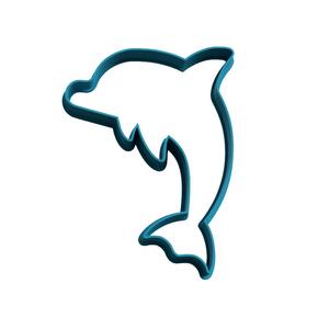 dolphin cookie cutter cutting