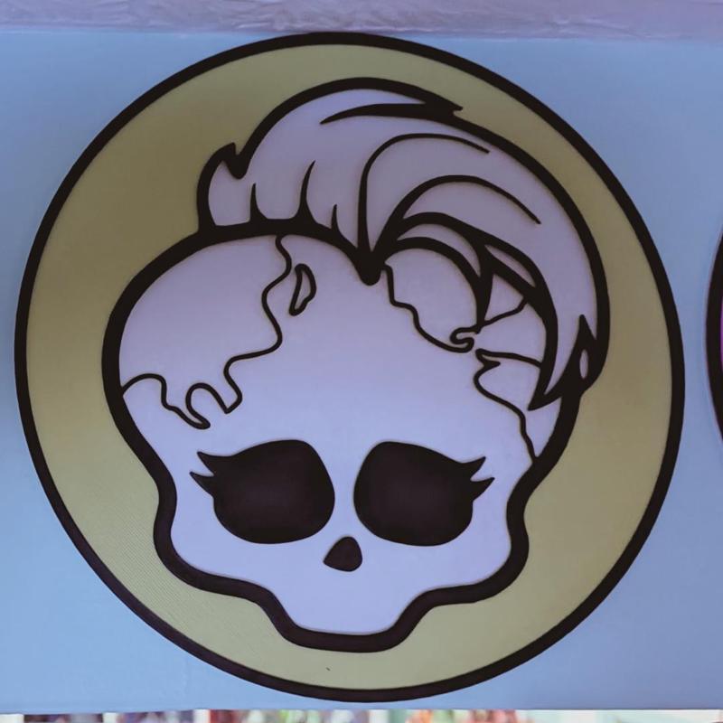 Monster High Venus Skullette Wall Plaque Bordered Raised