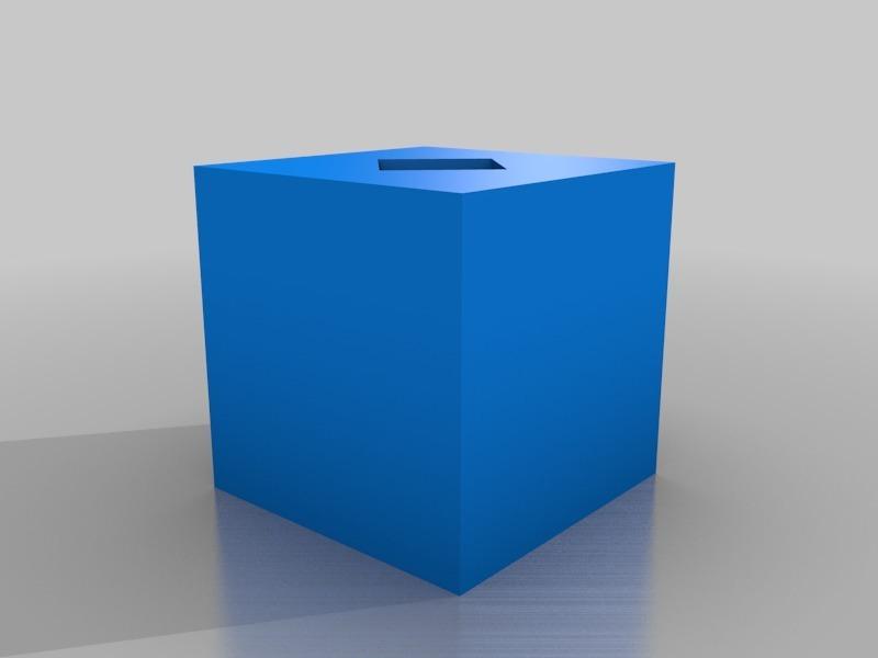 40mm Cube with Hole