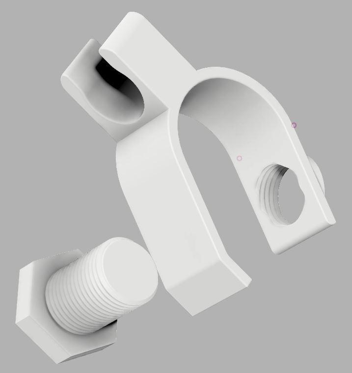 CPAP BiPAP hose clamp for sleighbed