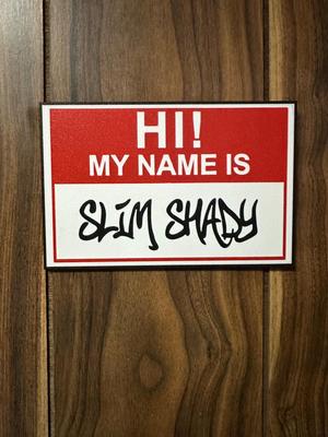 eminem hello my name is lightbox/wall art