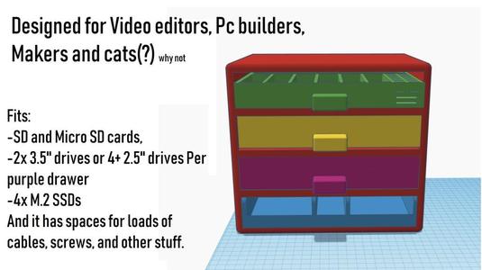 Drawers designed for makers, photographers, students and editors 