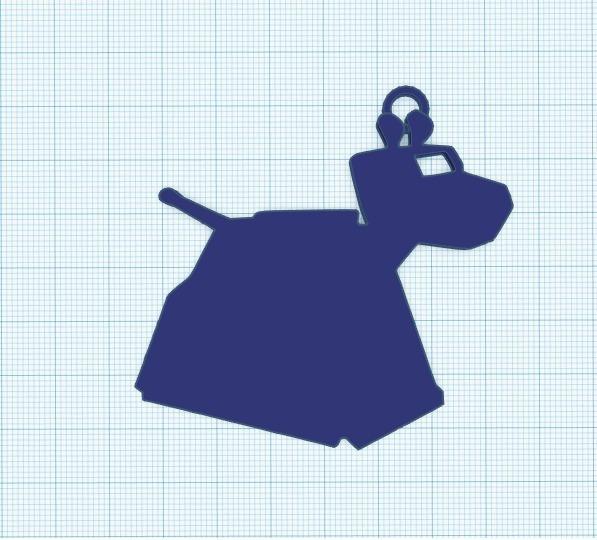 k9 silhouette keychain