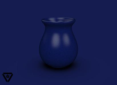 126. Cylinder Pottery Vase - V23 - Meiko (Inches)