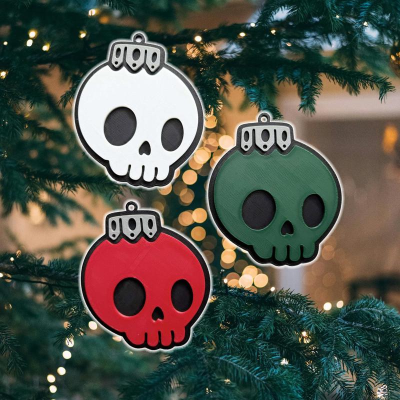 Skull Ball Christmas Ornament