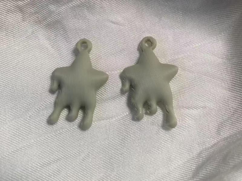 3D Printed Melting Star Earrings