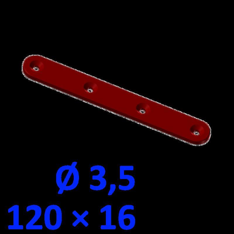 Assembly bracket 120x16, screw Ø 3.5 mm