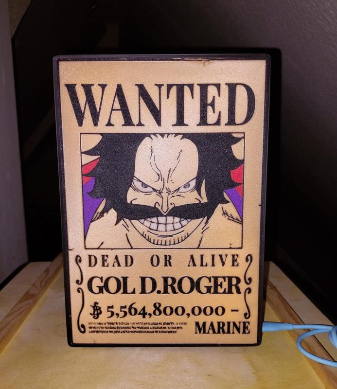 One Piece Wanted Gol D.Roger Lampe / Lightbox