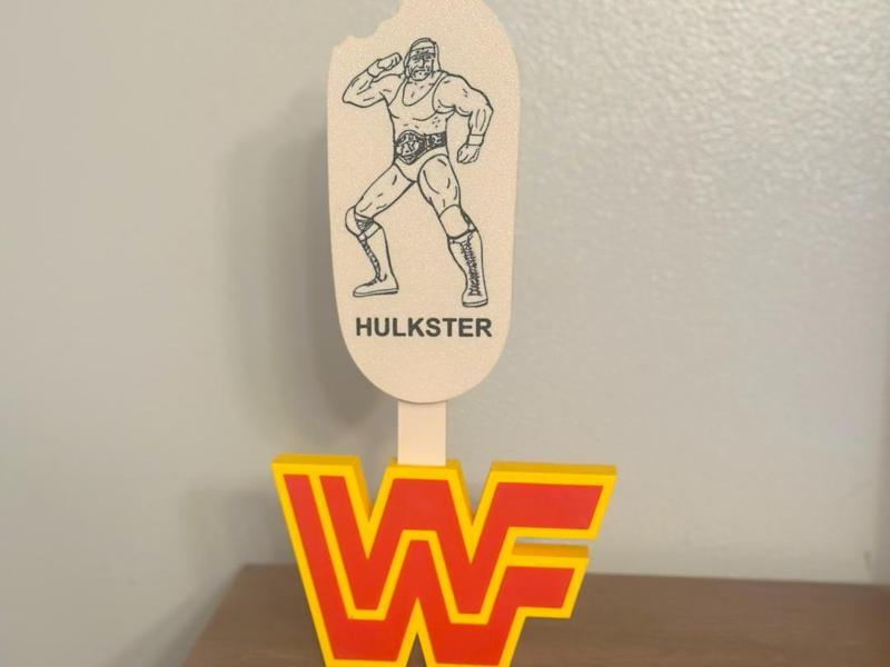 Hulk Hogan WWF WWE Ice Cream Bar with Stand