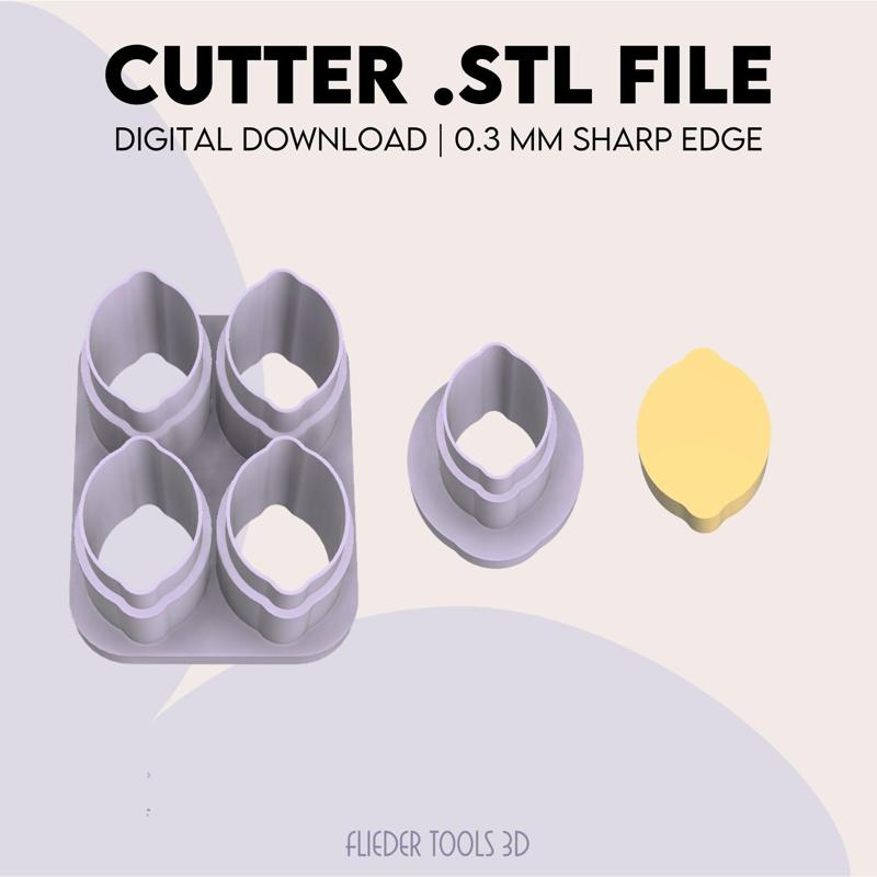 Mini Lemon Polymer Clay Cutter | STL Digital File