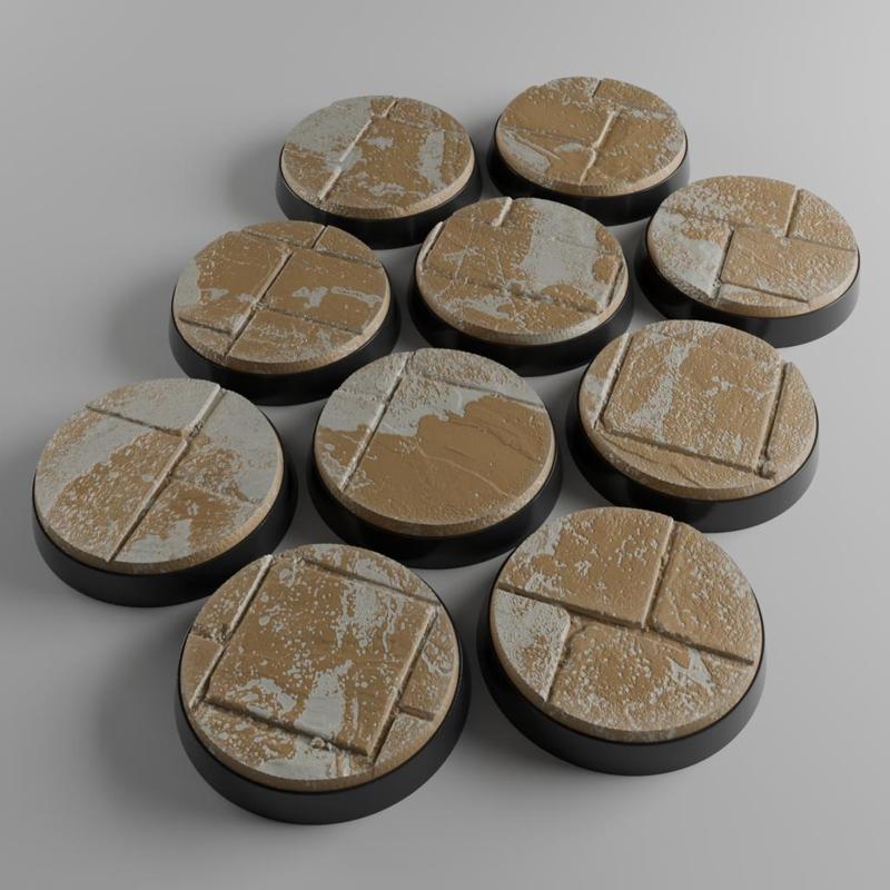 10x 28mm base with temple tiles (+toppers)