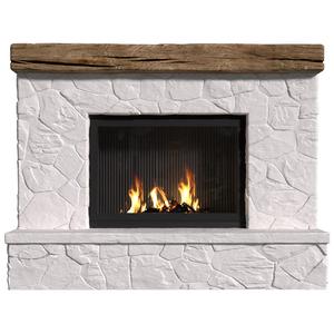 Fireplace in Country style Rustic Farmhouse fireplace 3D model