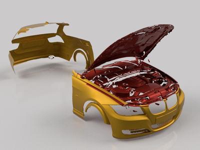 BMW E91 320D - ENGINE COMPARTMENT - 3D SCAN