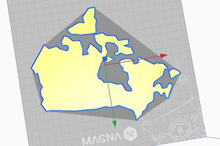 Canada outline map, outline map