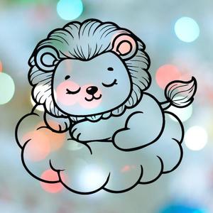 Lion Sleeping On Cloud Cookie Cutter
