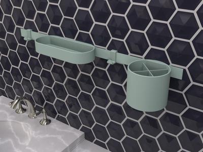 Modular Bathroom Shelf Organizer