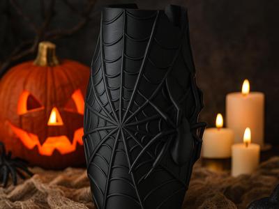 Spiderweb Vase – Halloween Decor & Spider Design