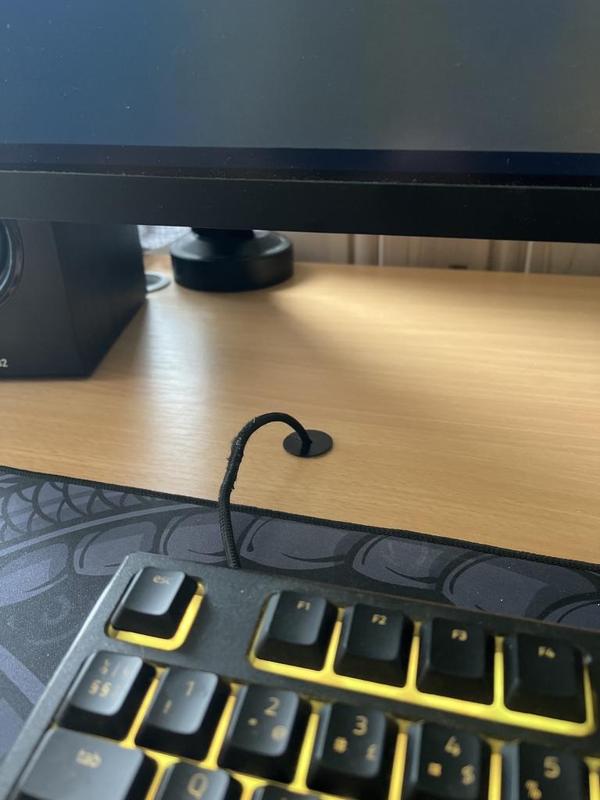 Desk cable grommet