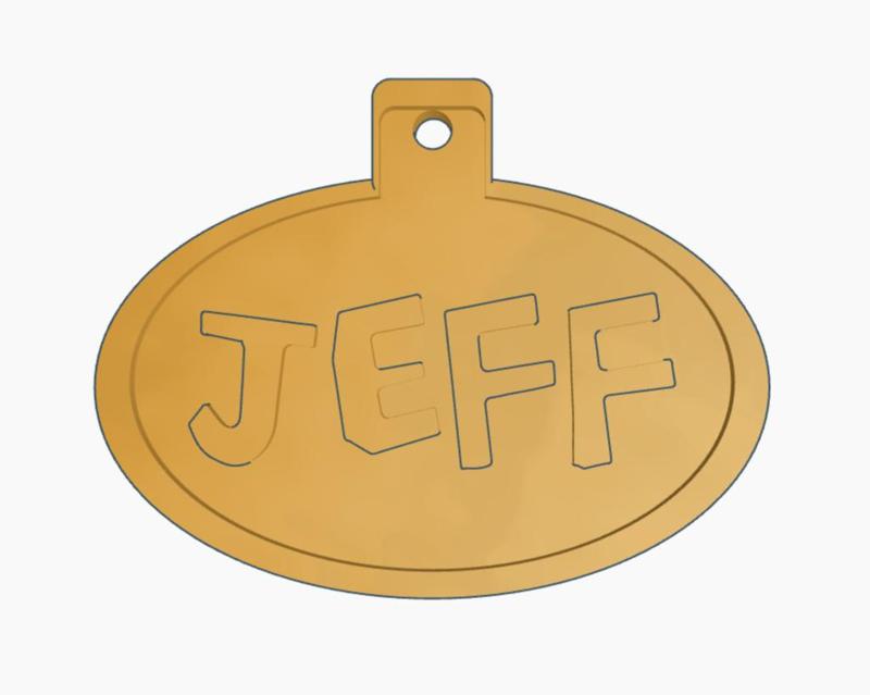 Jeff the Land Shark Name Tag
