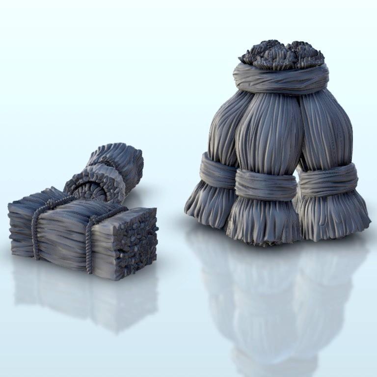 Set of straws 7 - Farm Medieval scenery terrain wargame