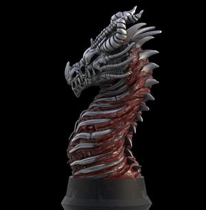 Undead Dragon bust (Pre-Supported)