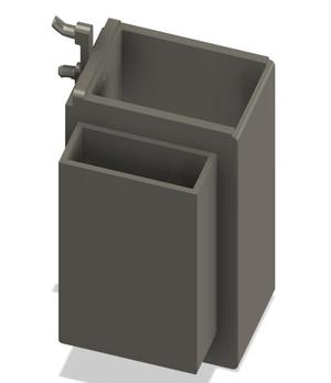 24mm Clip Pin Pegboard Pencup with Extra Bin