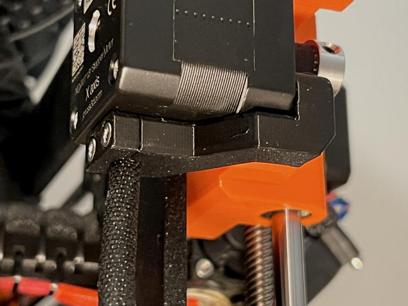 x-axis strain relief for Prusa MK3 and MK4