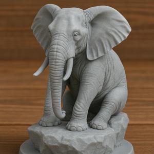 Elephant on Rock