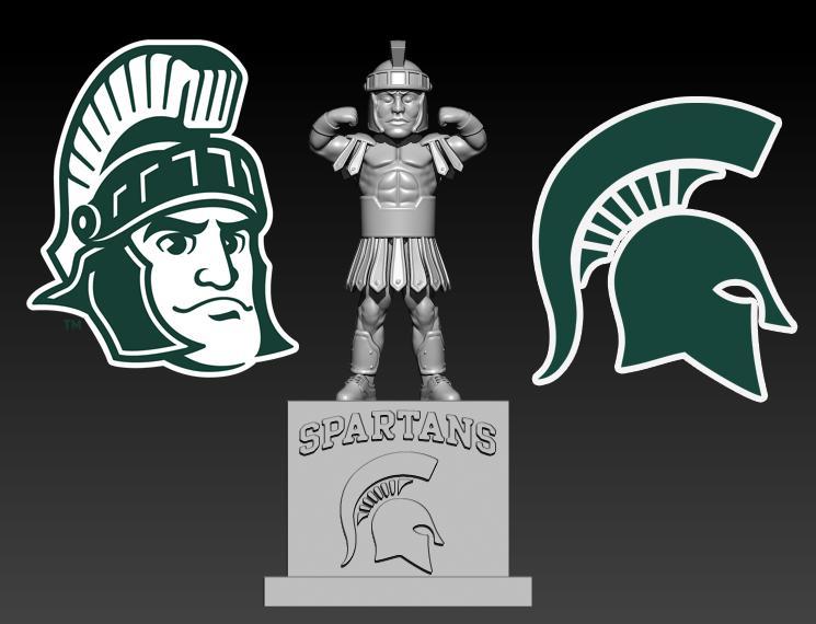 NCAA - Michigan State Spartans football mascot statue