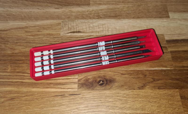 Gridfinity T12 soldering tip bin