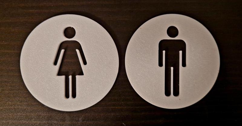 WC Schild - Mann und Frau separat