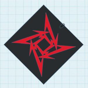 metallica logo keychain