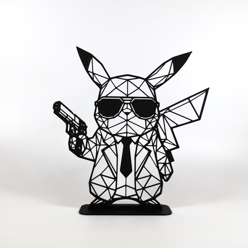 Geometric Low Poly Agent Pikachu