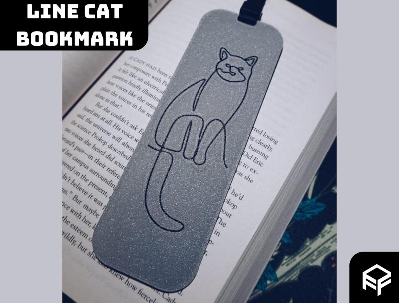 Line cat bookmark