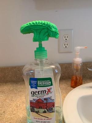 Alien Head - hand sanitizer top