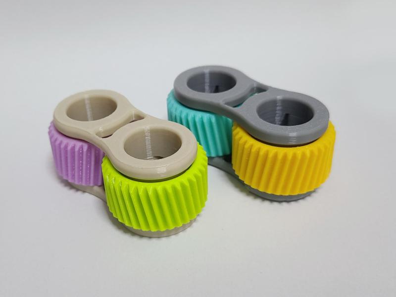 Dual Gear Fingertip Fidget Toy (No Hardware Needed)