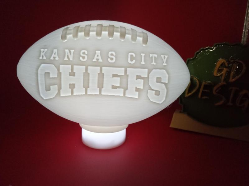 Kansas City Chiefs Mahomes 15 3D NFL FOOTBALL TEALIGHT