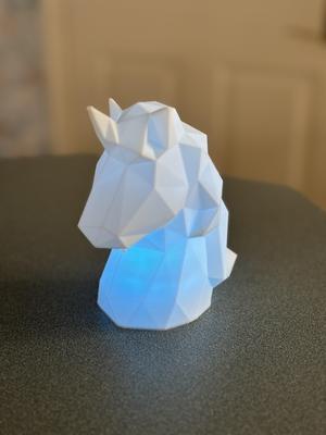 Low Poly Unicorn with light hole.
