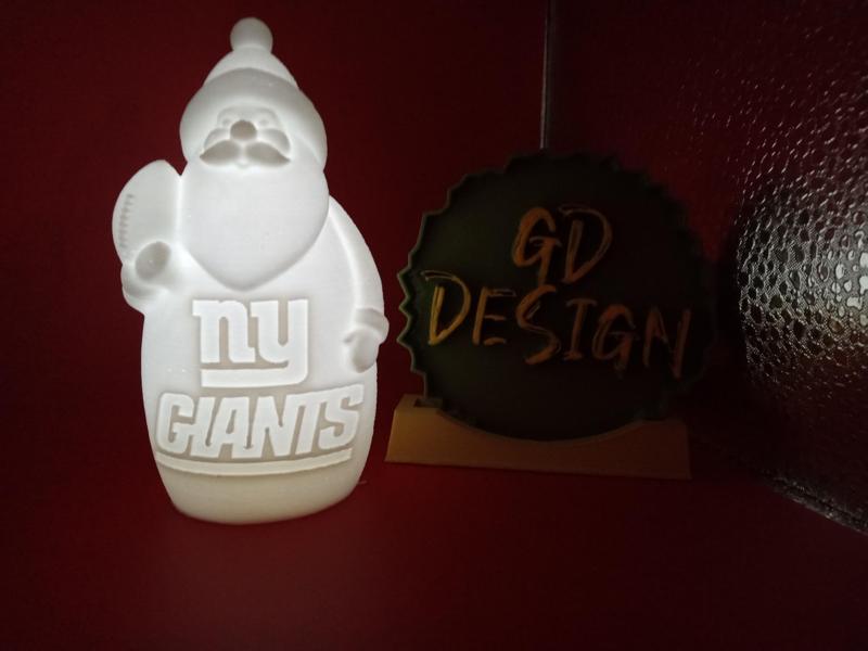 New York Giants CHRISTMAS NFL FOOTBALL SANTA LIGHT