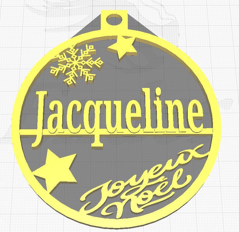jacqueline christmas bauble ornament