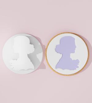 Woman Face Cookie Cutter STAMP ONLY #1