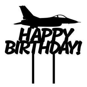 2 x topper cake aviation aircraft pilot military plane