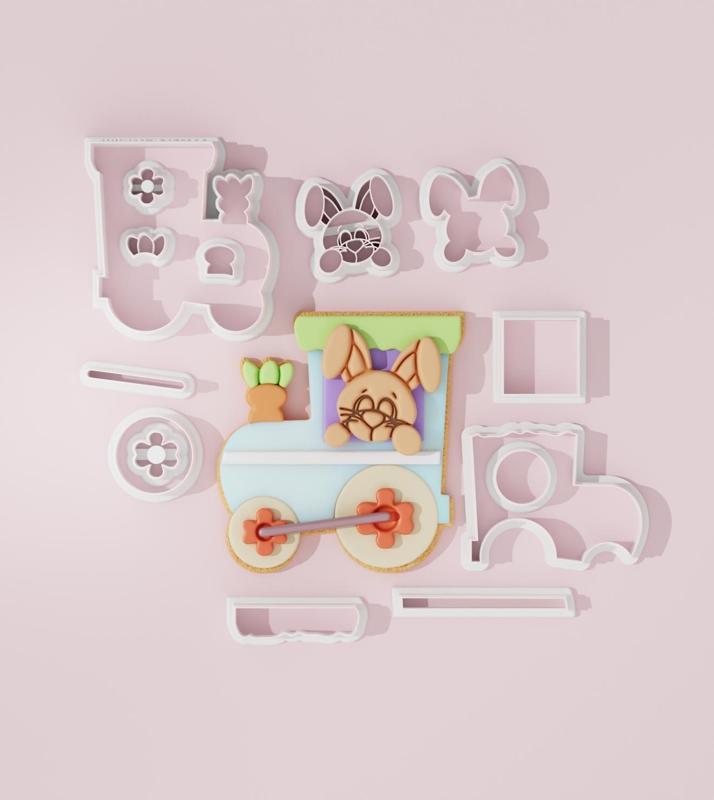Easter Train #1 Cookie Cutter