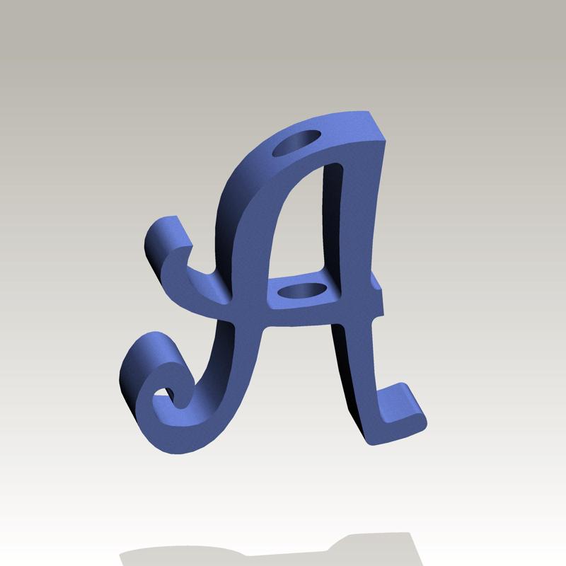 Straw topper letter A