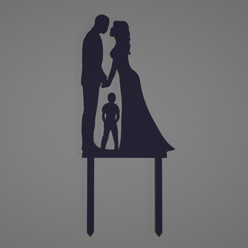 Topper wedding couple children