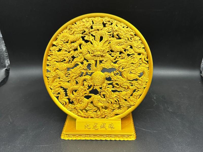 Nine Dragons Playing with a Pearl, Smooth Sailing Figurine (with magnetic configuration)