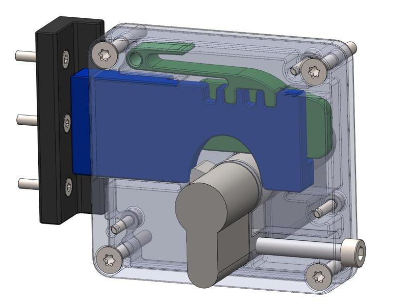Lock for cylindrical insert