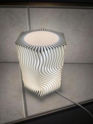 Ribbed Hexagon Lamp Bambu Led Kit001